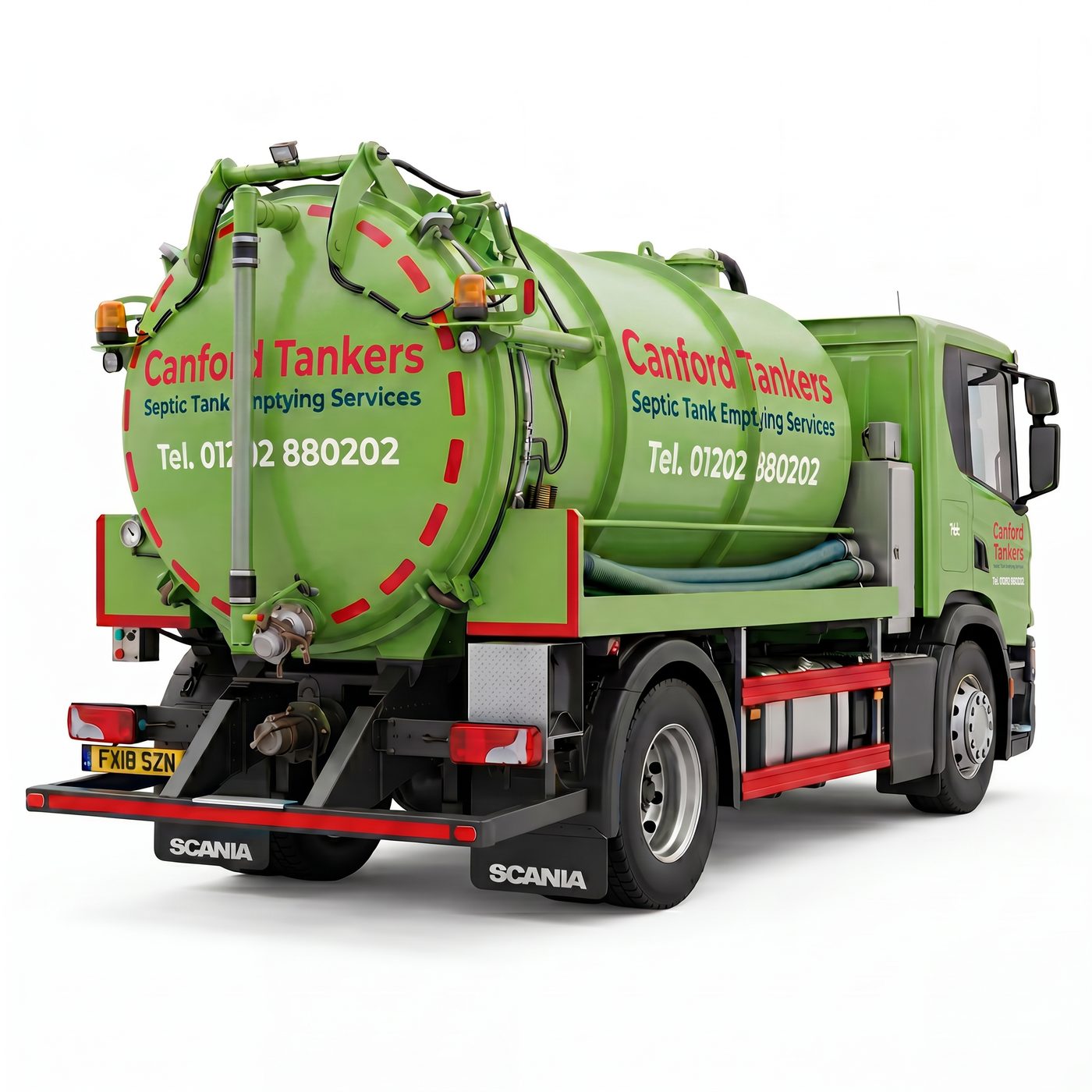 Canford Drains tanker rear discharge